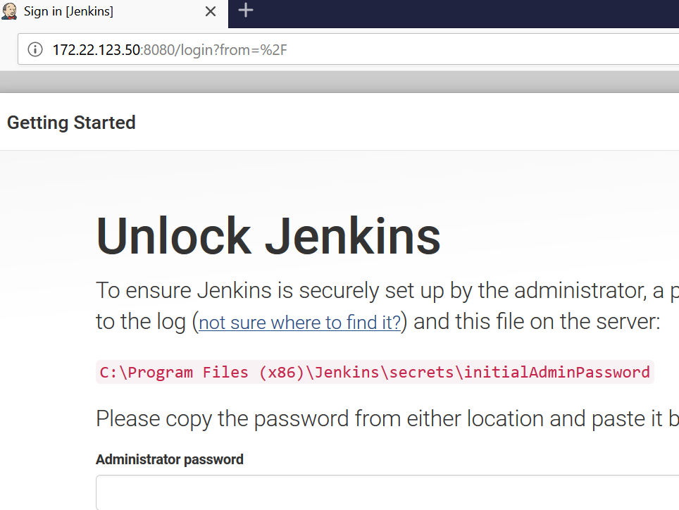 jenkins running in container